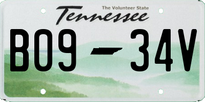 TN license plate B0934V