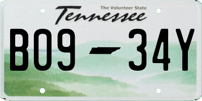 TN license plate B0934Y