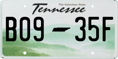 TN license plate B0935F