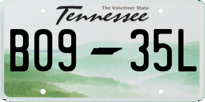 TN license plate B0935L