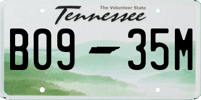 TN license plate B0935M