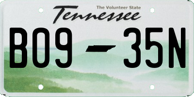 TN license plate B0935N