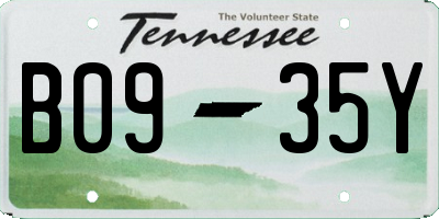 TN license plate B0935Y