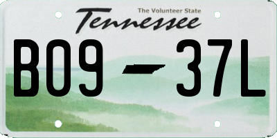 TN license plate B0937L