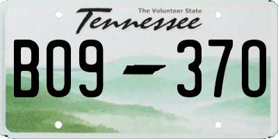 TN license plate B0937O