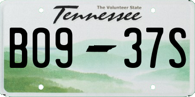 TN license plate B0937S