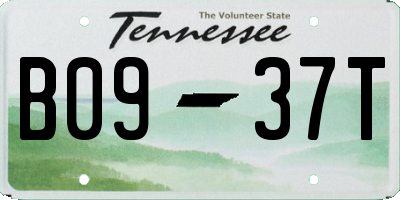 TN license plate B0937T