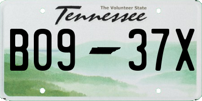 TN license plate B0937X