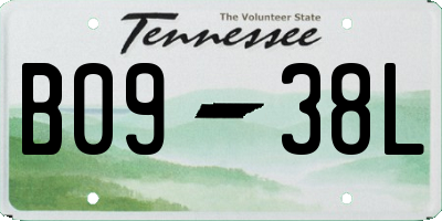 TN license plate B0938L