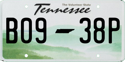TN license plate B0938P