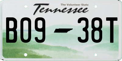 TN license plate B0938T