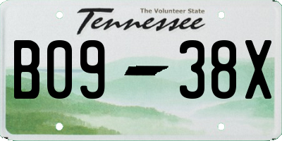 TN license plate B0938X