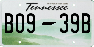TN license plate B0939B