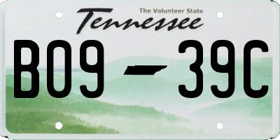 TN license plate B0939C