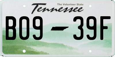 TN license plate B0939F