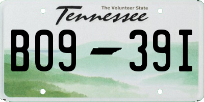 TN license plate B0939I