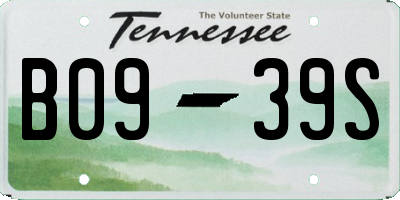 TN license plate B0939S
