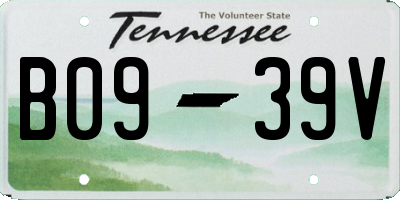 TN license plate B0939V