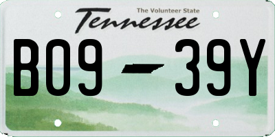 TN license plate B0939Y