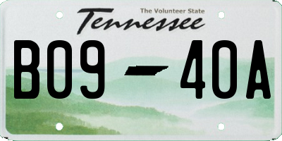 TN license plate B0940A