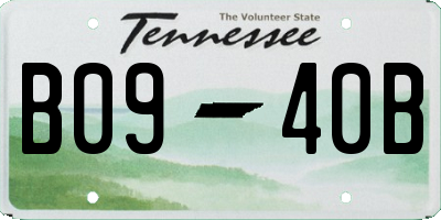 TN license plate B0940B