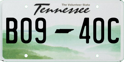 TN license plate B0940C