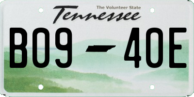 TN license plate B0940E