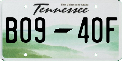 TN license plate B0940F