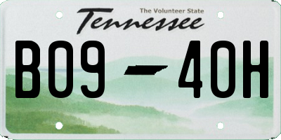 TN license plate B0940H