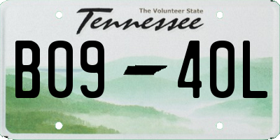 TN license plate B0940L