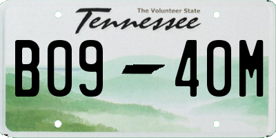 TN license plate B0940M