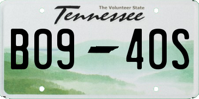 TN license plate B0940S