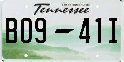 TN license plate B0941I