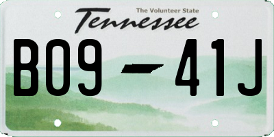 TN license plate B0941J