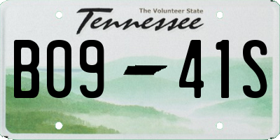 TN license plate B0941S