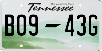 TN license plate B0943G