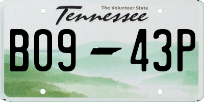 TN license plate B0943P