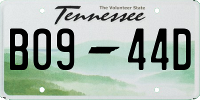 TN license plate B0944D