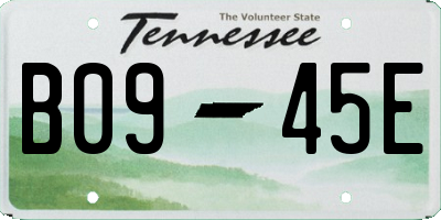 TN license plate B0945E
