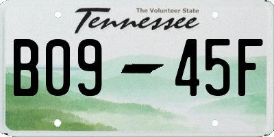 TN license plate B0945F
