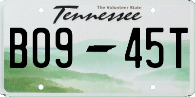 TN license plate B0945T