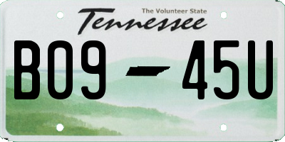 TN license plate B0945U