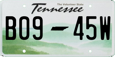 TN license plate B0945W