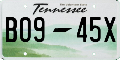TN license plate B0945X