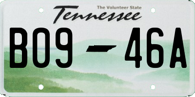 TN license plate B0946A