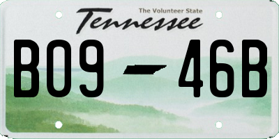 TN license plate B0946B