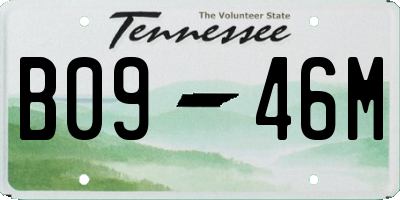 TN license plate B0946M
