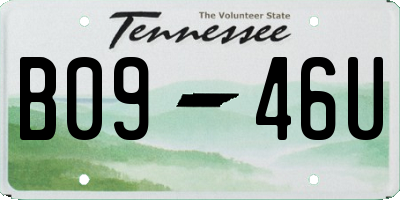 TN license plate B0946U