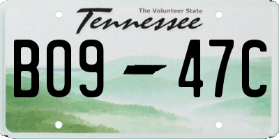 TN license plate B0947C