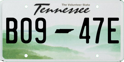 TN license plate B0947E